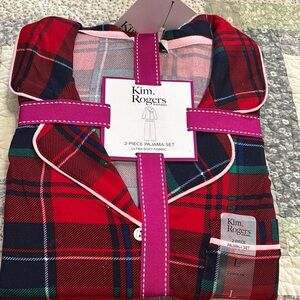 Kim Rogers Red Plaid Pajama Set